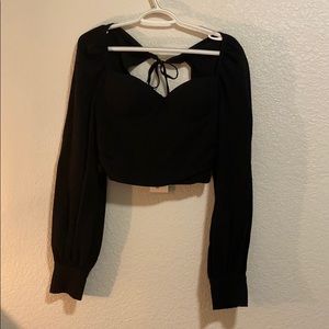 Black blouse with build in bra